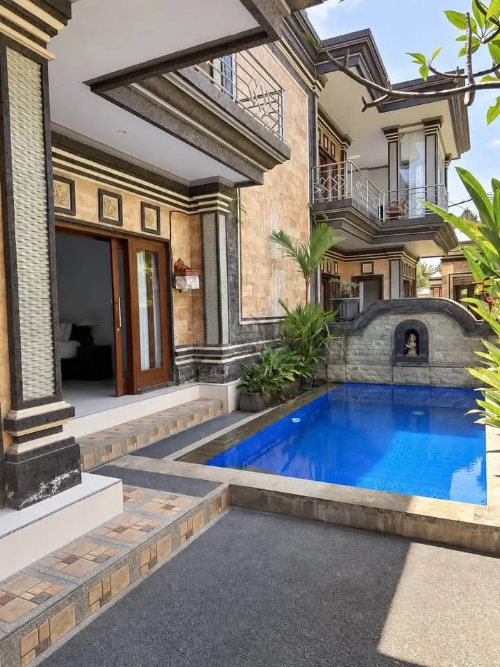 2 bedroom villa with private pool and panoramic rice field views