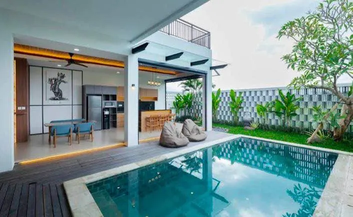 2 bedroom villa with private pool, 5 minutes drive to beach