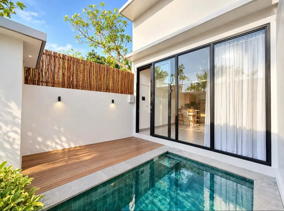 1 bedroom villa with fully furnished interior, close to the beach