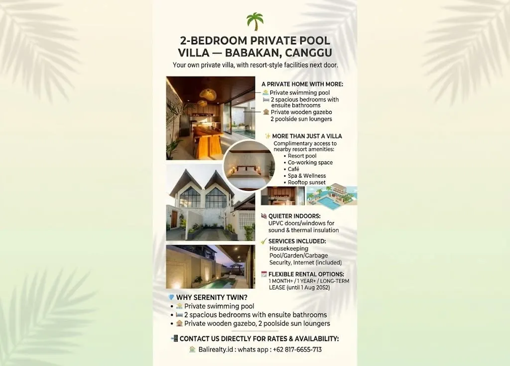 2 bedroom villa with private pool