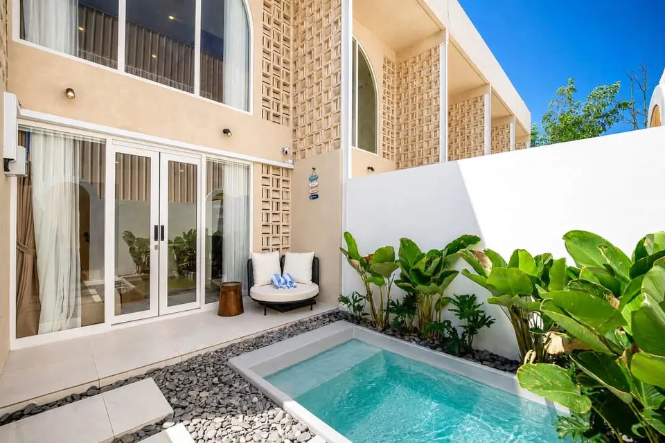 1 bedroom villa with private pool, near the beach