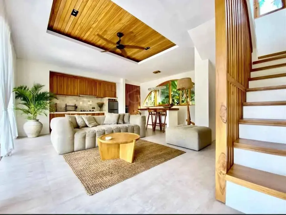 3 bedroom villa with private pool, rice field views