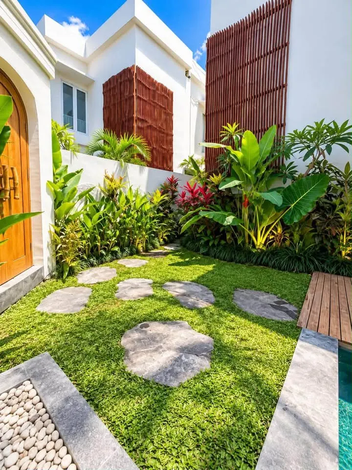 3 bedroom villa with private pool, quiet area with rice fields
